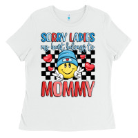 White sorry ladies my heart belongs to mommy Ladies Tee - LillyAllenDesigns