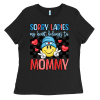 Black sorry ladies my heart belongs to mommy Ladies Tee - LillyAllenDesigns