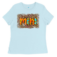 Baby Blue Leopard Sunflower Mimi Ladies Tee - RanaPortraitStore