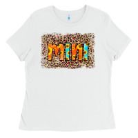 White Leopard Sunflower Mimi Ladies Tee - RanaPortraitStore