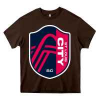 Chocolate Brown st. louis city sc Heavy Core Tee - lanVoArt