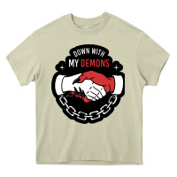 Awesome Down With My Demons  For Gift Adult And Kids Men Women  2021 Heavy Core Tee | Teevron