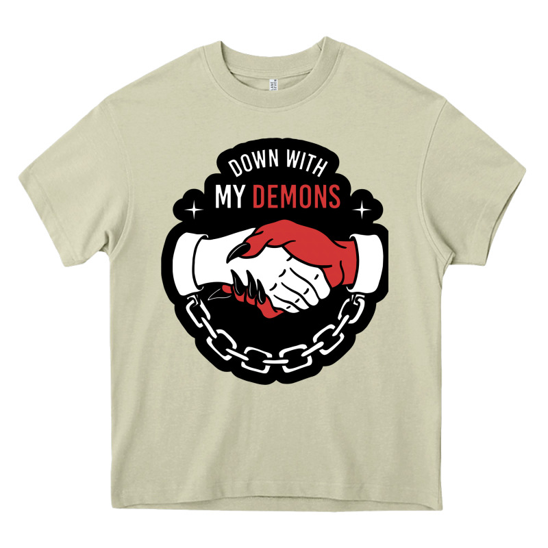 Awesome Down With My Demons  For Gift Adult And Kids Men Women  2021 Heavy Core Tee by lanVoArt | Teevron