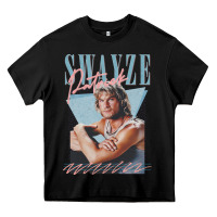 Black patrick swayze 90s styled retro graphic design gift Heavy Core Tee - lanVoArt