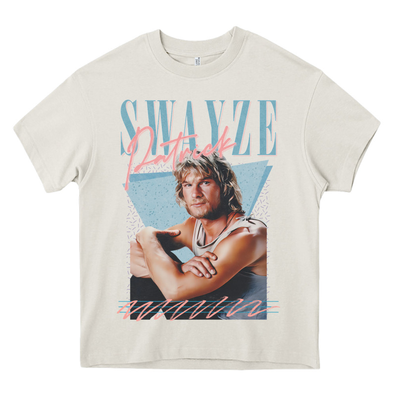 Patrick Swayze 90s Styled Retro Graphic Design Gift Heavy Core Tee by lanVoArt | Teevron