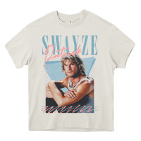 Cream patrick swayze 90s styled retro graphic design gift Heavy Core Tee - lanVoArt