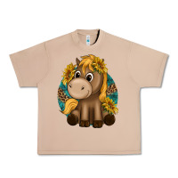Burro cute baby horse amd sunflowers Urban Heavy Tee - texasbilliewilder