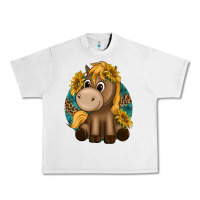 Lunar Rock cute baby horse amd sunflowers Urban Heavy Tee - texasbilliewilder
