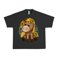 Pigment Black cute baby horse amd sunflowers Urban Heavy Tee - texasbilliewilder