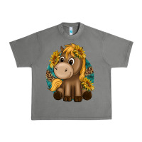 Tornado cute baby horse amd sunflowers Urban Heavy Tee - texasbilliewilder