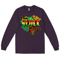Plum i am black history Long Sleeve Tee - CowGirlArtShop