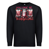 Black you give me teachcardia Premium Sweatshirt - RacoonDesign