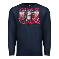 Navy you give me teachcardia Premium Sweatshirt - RacoonDesign
