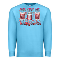 Ocean Blue you give me teachcardia Premium Sweatshirt - RacoonDesign