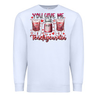White you give me teachcardia Premium Sweatshirt - RacoonDesign