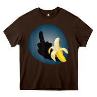 Chocolate Brown Dirty Joke Halloween Costume Joke Middle Finger Banana Heavy Core Tee - lanVoArt