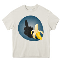 Cream Dirty Joke Halloween Costume Joke Middle Finger Banana Heavy Core Tee - lanVoArt