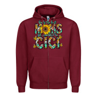 Burgundy only the best moms get promoted to cici Zipper Hoodie - CowhideDigitalArt