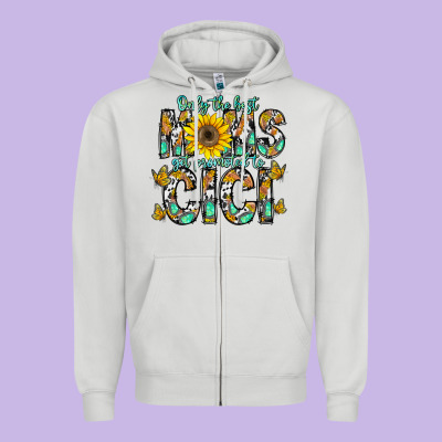 Only The Best Moms Get Promoted To Cici Zipper Hoodie Designed By Cowhidedigitalart
