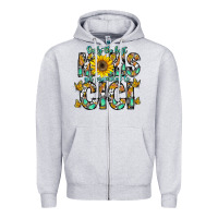 Heather Grey only the best moms get promoted to cici Zipper Hoodie - CowhideDigitalArt