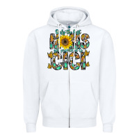 White only the best moms get promoted to cici Zipper Hoodie - CowhideDigitalArt