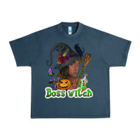 Midnight Navy Boss witch afro Urban Heavy Tee - NancyCooperArtShop