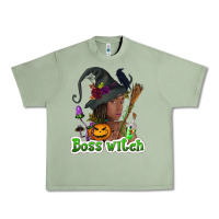 Oil Green Boss witch afro Urban Heavy Tee - NancyCooperArtShop