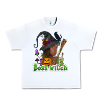 White Boss witch afro Urban Heavy Tee - NancyCooperArtShop
