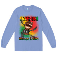 Colony Blue free ish since 1865 juneteenth Long Sleeve Tee - CowGirlArtShop