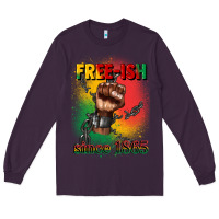 Plum free ish since 1865 juneteenth Long Sleeve Tee - CowGirlArtShop