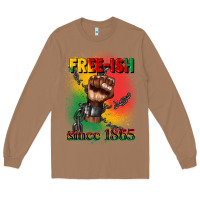 Toasted Coconut free ish since 1865 juneteenth Long Sleeve Tee - CowGirlArtShop