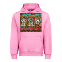 Fuchsia Pink alpacas Urban Hoodie - BarkalooDesign