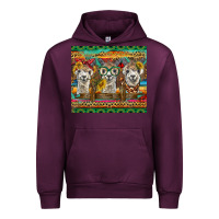 Mauve Wine alpacas Urban Hoodie - BarkalooDesign