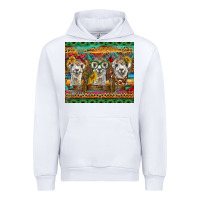 White alpacas Urban Hoodie - BarkalooDesign
