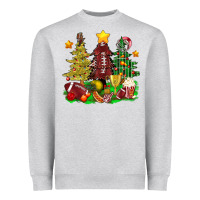 Heather Grey christmas with american football trees bbs Heavyweight Sweatshirt - BundleAndBundleShop