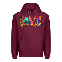 Burgundy turtle love Premium Hoodie - RanaPortraitStore