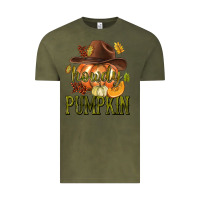 Vintage Olive Howdy Pumpkin Vintage Tee - texasbilliewilder