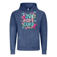 Vintage Denim Love hope cure cancer Awareness Vintage Hoodie - HowdyJamesFarm