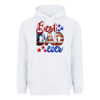 White Best Dad Ever Heavyweight Hoodie - LillyAllenDesigns