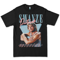 Black patrick swayze 90s styled retro graphic design gift Premium Tee - lanVoArt