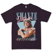 Plum patrick swayze 90s styled retro graphic design gift Premium Tee - lanVoArt
