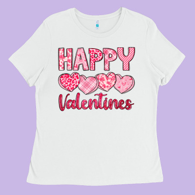 Happy Valentines Ladies Tee Designed By Lillyallendesigns