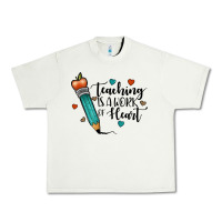 Pistachio teaching i̇s a work of heart Urban Heavy Tee - JahusDesignShop