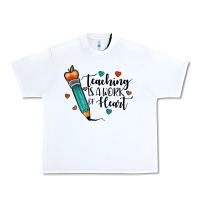 White teaching i̇s a work of heart Urban Heavy Tee - JahusDesignShop