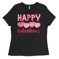 Black happy valentines Ladies Tee - LillyAllenDesigns