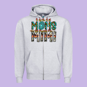 Only The Best Moms Get Promoted To Mimi Zipper Hoodie Designed By Cowhidedigitalart