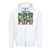 White Only The Best Moms Get Promoted To Mimi Zipper Hoodie - CowhideDigitalArt