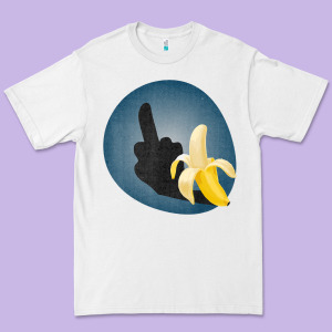 Dirty Joke Halloween Costume Joke Middle Finger Banana Premium Tee Designed By Lanvoart