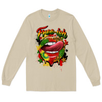 Mushroom free ish juneteenth lips Long Sleeve Tee - CowGirlArtShop
