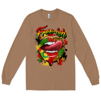 Toasted Coconut free ish juneteenth lips Long Sleeve Tee - CowGirlArtShop